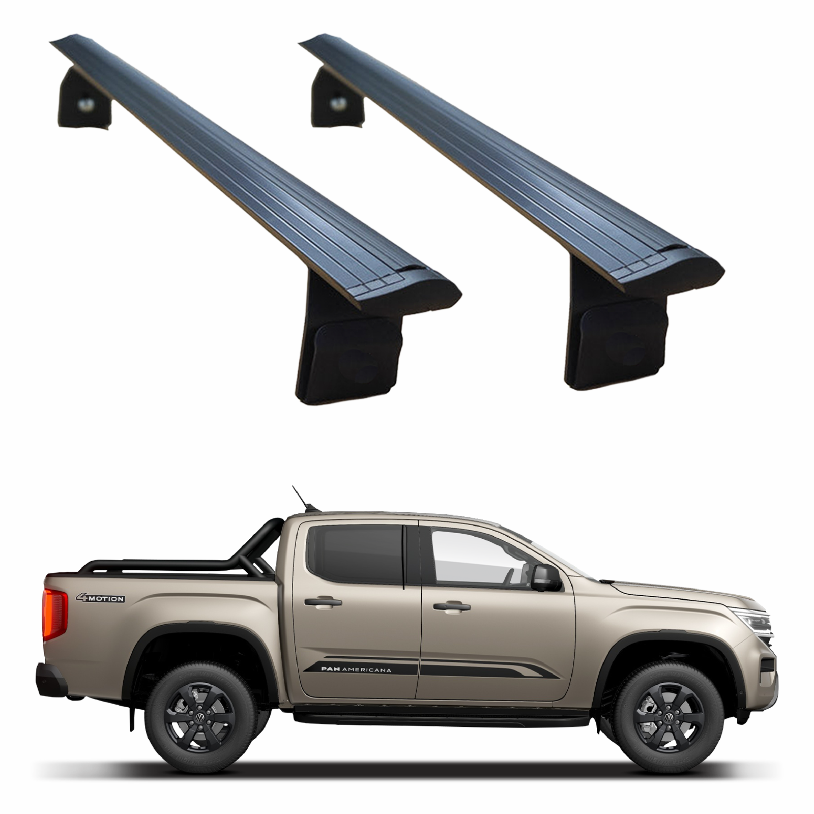Bed Rack Carrier for Volkswagen Amarok Aventura (2020–2025) – Roll Bar Compatible, Black
