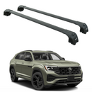 For Volkswagen Atlas Cross Sport 2025-2026 Roof Rack Cross Bar Flush Rail, Black-1