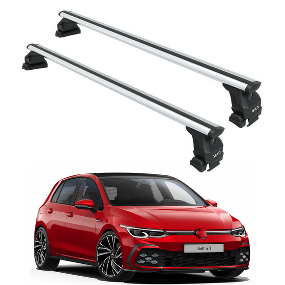 For Volkswagen Golf MK8 2020- Up Roof Rack Cross Bar Normal Roof Silver