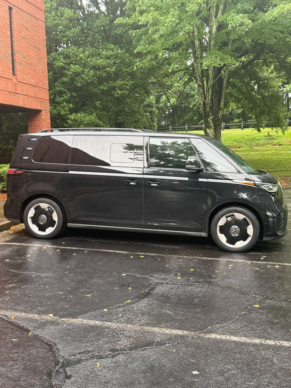 For Volkswagen ID. Buzz LWB L2 Roof Side Rails Ultimate Style Alu Silver