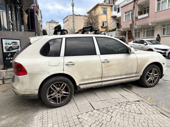 For Volkswagen Touareg (2002-2007) Roof Rack Cross Bar T-Track, Black