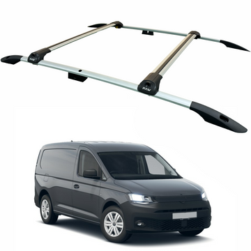 For Volkswagen Caddy V 2020-2025 Roof Rails and Roof Rack Cross Bars Plus Silver