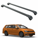 For Volkswagen Golf Alltrack (2014-2020) Roof Rack Cross Bar Raised Rail, Black-1