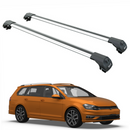 For Volkswagen Golf Alltrack 2014-2020 Roof Rack Cross Bar Raised Rail Silver-1