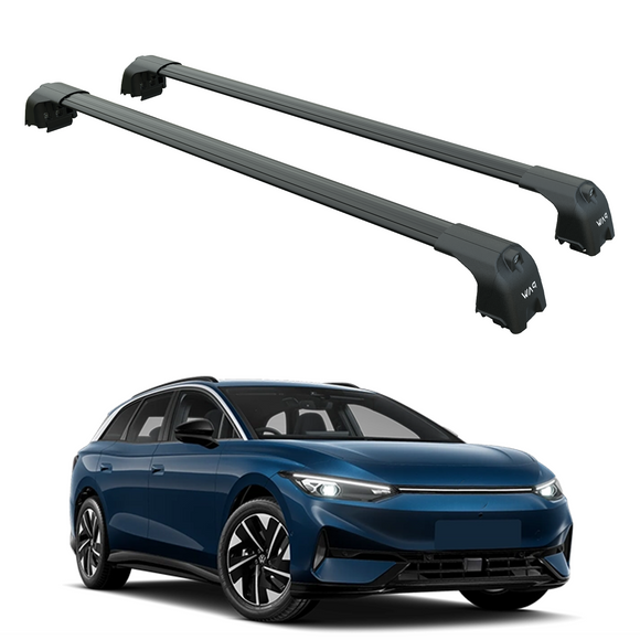 For Volkswagen ID.7 Tourer 2025-2026 Roof Rack Cross Bar Flush Rail Black