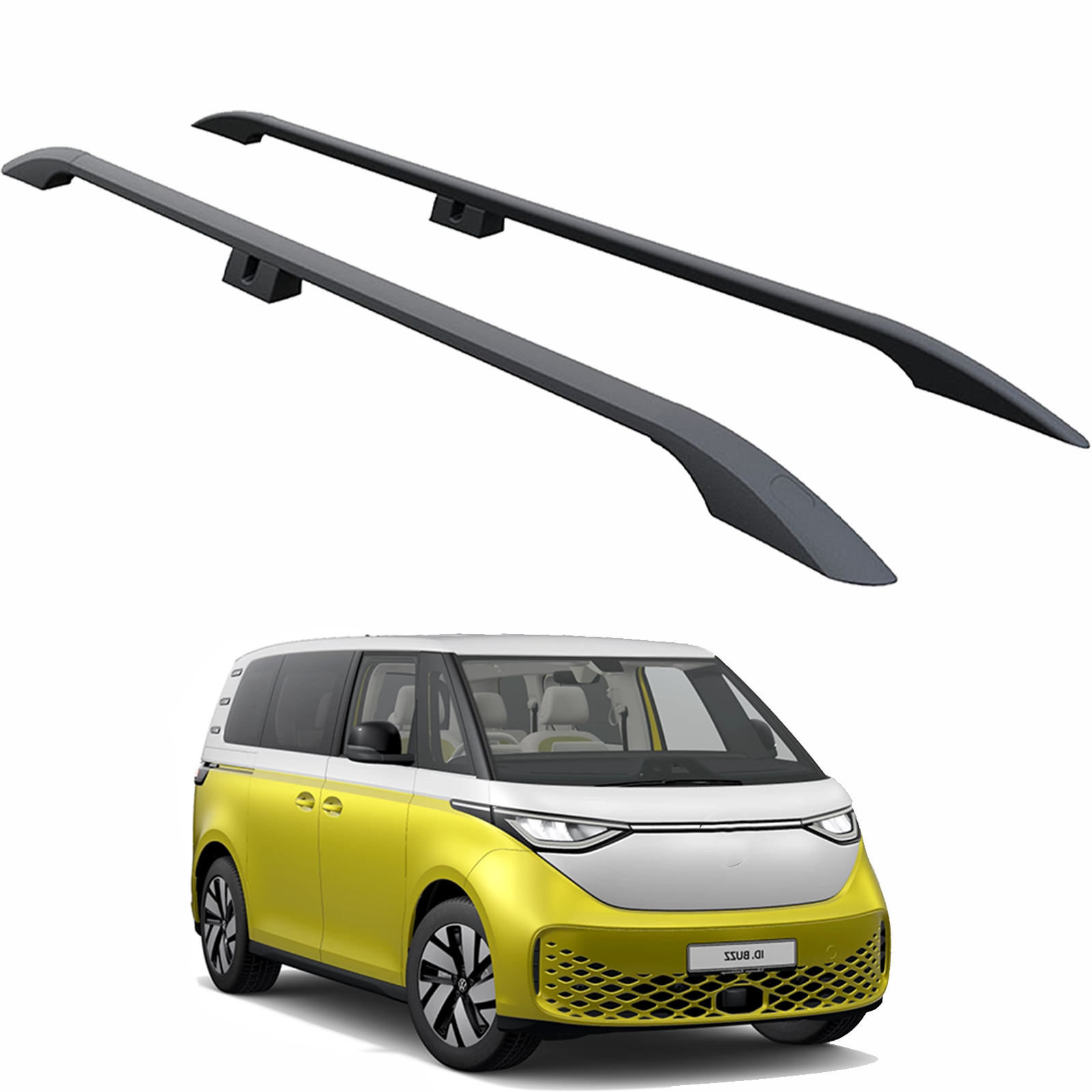 Für Volkswagen ID BUZZ ab 2022 Dachseitenschienen Ultimate Style Alu Schwarz
