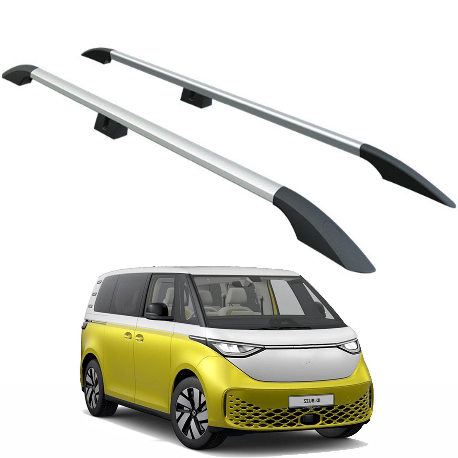 For Volkswagen ID. Buzz Roof Side Rails Ultimate Style Alu Silver