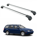 For Volkswagen Jetta Wagon (2001-2005) Roof Rack Cross Bar Raised Rail, Silver-1