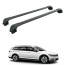 Für Volkswagen Passat Variant B8 2015-Up Dachträger Querstange Metallhalterung Flush Rail Alu Schwarz-1