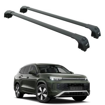 For Volkswagen Tayron 2025-2026 Roof Rack Cross bars to For Flush Roof Rails Black