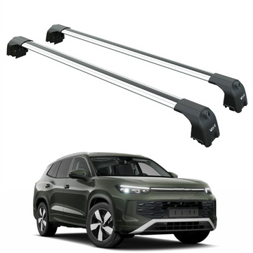 For Volkswagen Tayron 2025-2026 Roof Rack Cross bars to For Flush Roof Rails Silver
