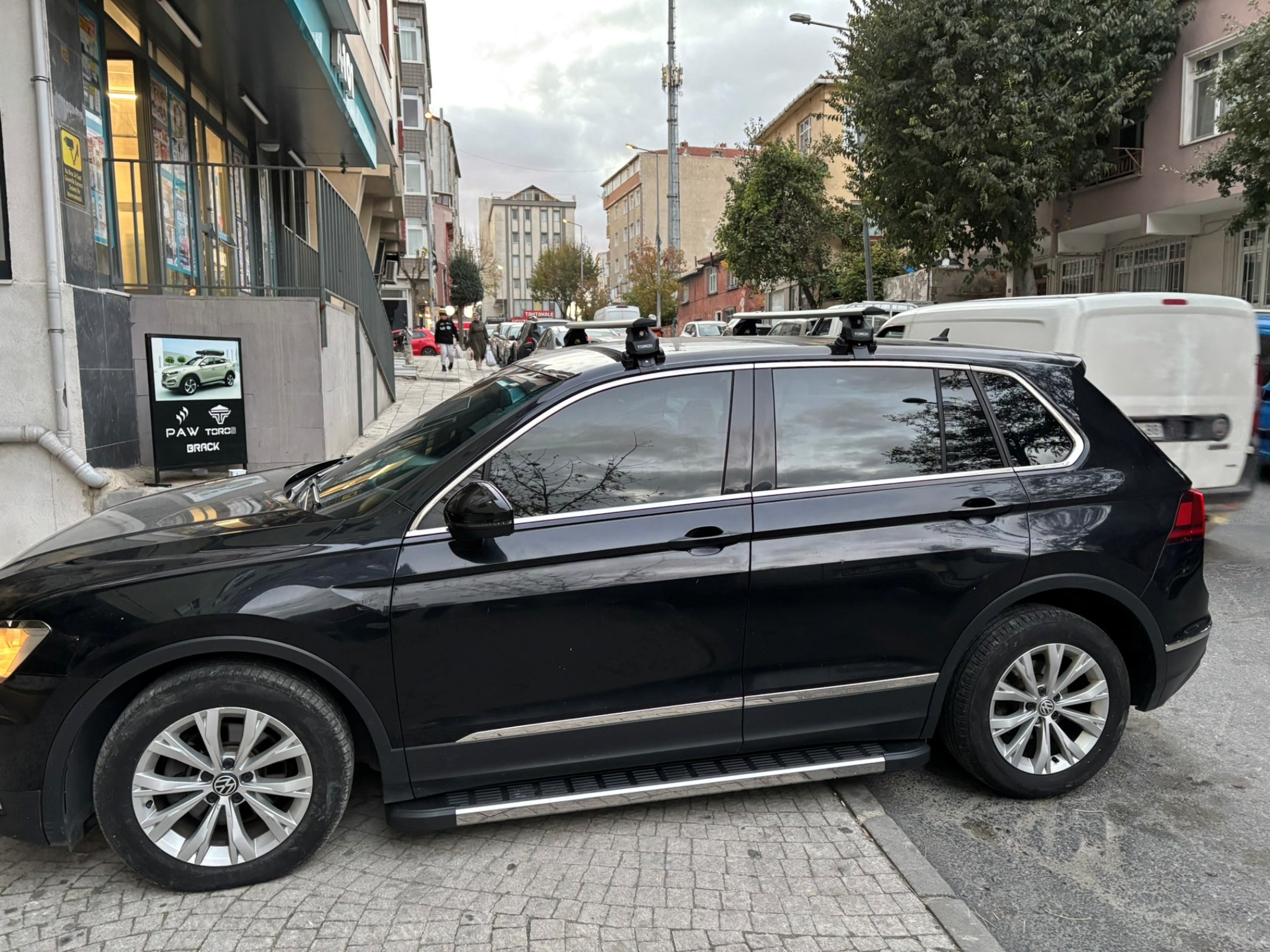 For Volkswagen Tiguan 2015-2020 Roof Rack Cross Bar Normal Roof Alu Black