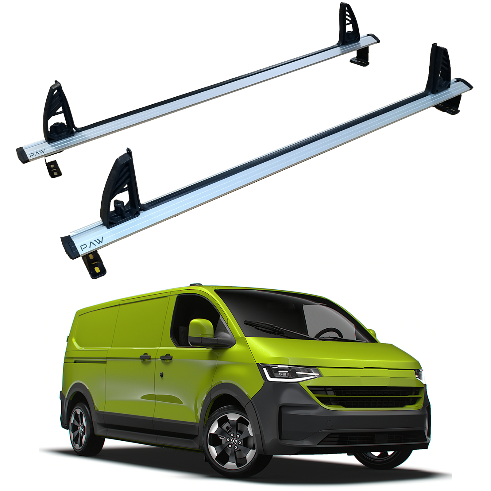 For Volkswagen Transporter 2024-2025 Ladder Roof Rack Carrier Cross Bars Aluminum, 2 Qty