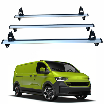 For Volkswagen Transporter 2024-2025 Ladder Roof Rack Carrier Cross Bars Aluminum, 3 Qty