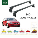 For Volvo S40 2003-2012 Roof Rack Cross Bar Normal Roof Alu Black-2