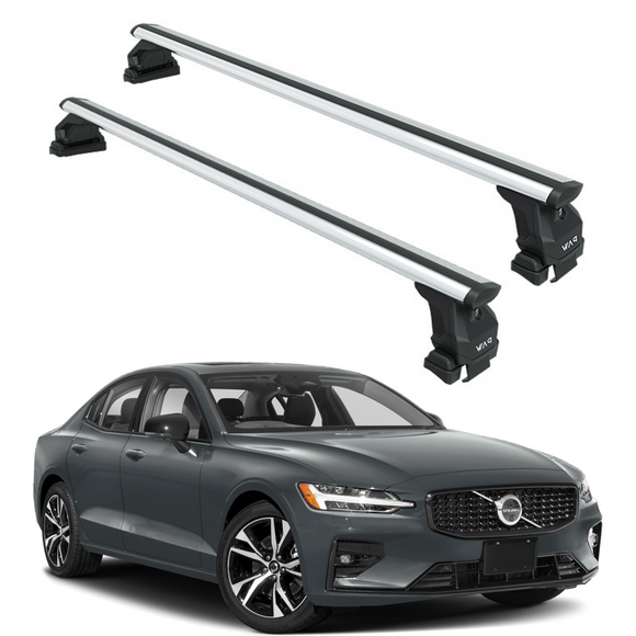 For Volvo S60 Sedan 2019-2025 Roof Rack Cross Bar Normal Roof Alu Silver
