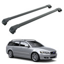 For Volvo V50 2004-2012 Roof Rack Cross Bar Raised Rail Black-1