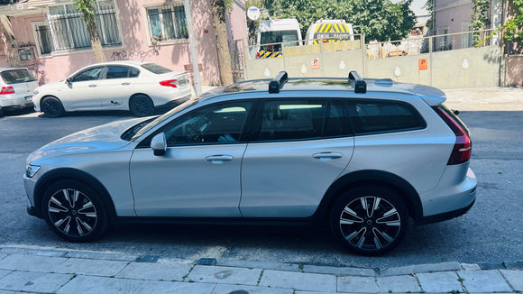 Volvo V60 Cross Country 2018-2026 Roof Rack Cross Bar Flush Rail Black