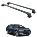 For Volvo V90 2016-2025 Roof Rack Cross Bar Flush Rail Alu Black-1