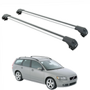For Volvo V50 2004-2012 Roof Rack Cross Bar Raised Rail Silver-1