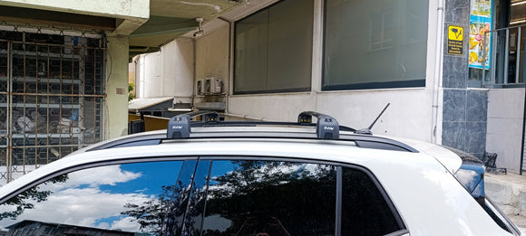 For Volkswagen Taos Roof Rack Cross Bar Raised Rail, Black