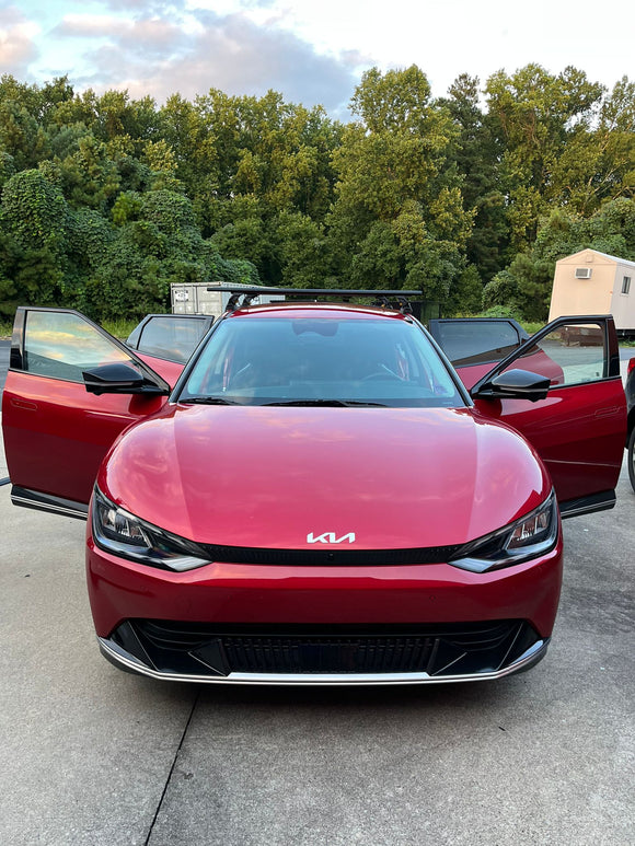 For Kia EV6 2019-2025 Roof Rack Cross Bars Normal Roof Alu Black