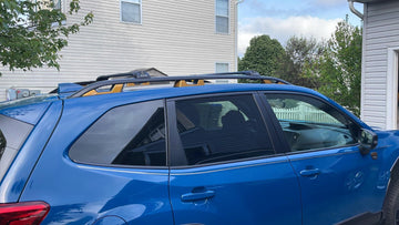 For Subaru Forester Wilderness 2025-2026 Roof Rack Cross Bars Raised Rail Black - 0