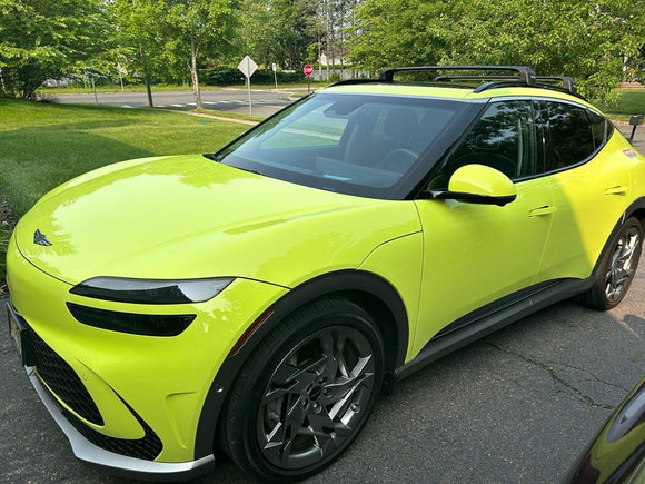 Für Genesis GV60 2022-Up Dachträgersystem, Aluminium-Querstange, Metallhalterung, abschließbar, Schwarz