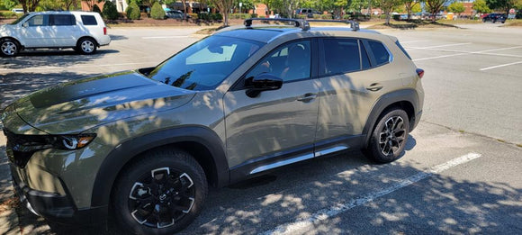 Für Mazda CX-5 2017- Up Dachträgersystem Träger Querträger Aluminium abschließbar Hochwertige Metallhalterung Silber