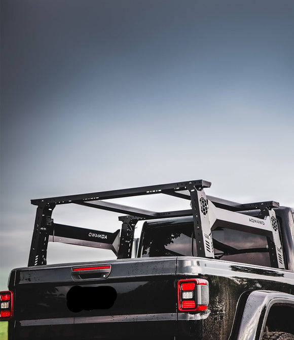 Truck Bed Rack Overland Rack Tent Rack Cargo Carrier Compatible with Jeep Gladiator 4D Overland Bed Rack 2020-2025 Black Steel