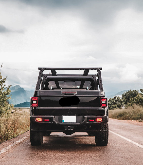 Truck Bed Rack Overland Rack Tent Rack Cargo Carrier Compatible with Jeep Gladiator 4D Overland Bed Rack 2020-2025 Black Steel