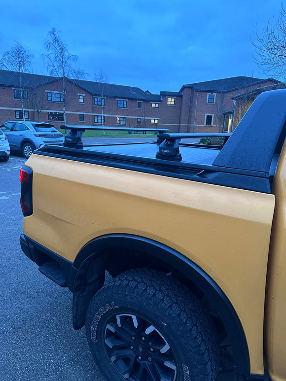 For Tesla Cybertruck (2024-2025) | Bed Rack Cross Bars (Aluminum, Silver) 2 Qty