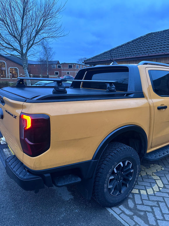 For Tesla Cybertruck (2024-2025) | Bed Rack Cross Bars (Aluminum, Silver) 2 Qty