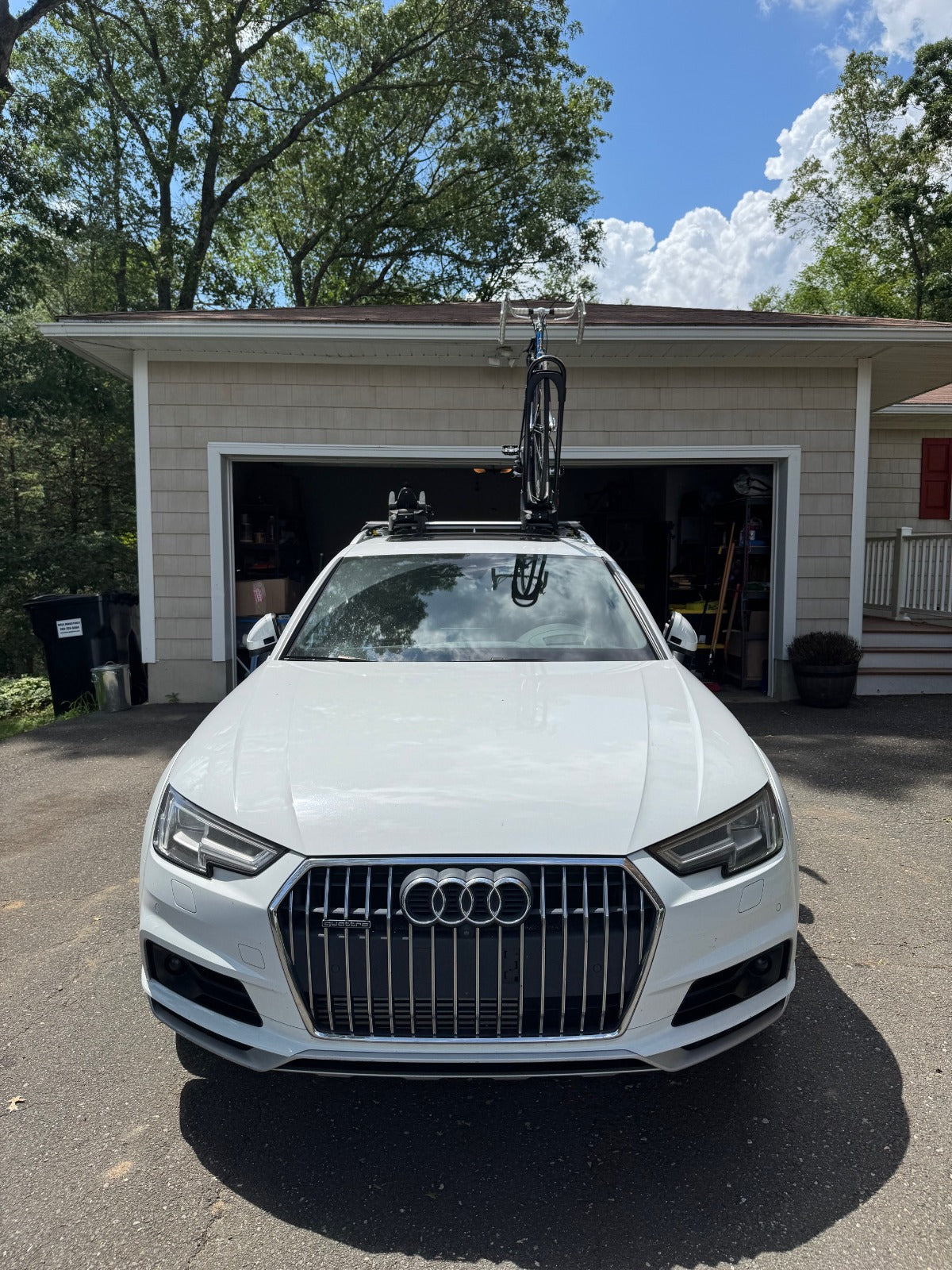 For Audi A4 Allroad B9 2015-2019 Roof Rack Cross Bars Raised Rail Silver