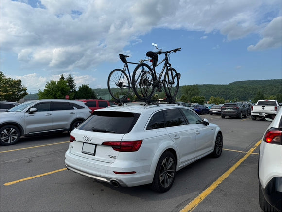 For Audi A4 Allroad B9 2015-2019 Roof Rack Cross Bars Raised Rail Black