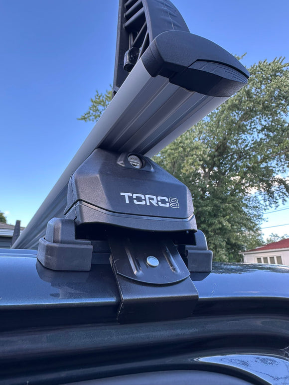 Für Chevrolet Silverado 1500/2500 2019-Up Dachträgersystem, Aluminium-Querstange, Metallhalterung, normales Dach, Schwarz