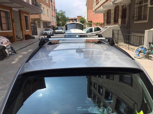 222. Kompatibel mit abschließbaren Aluminium-Dachträgern für Fahrzeuge mit Standarddach Toros Pro 2 Black