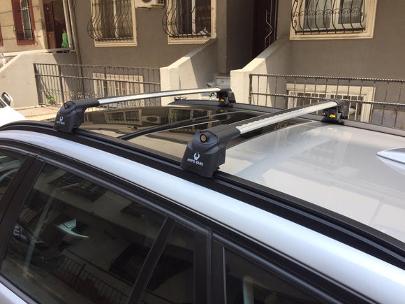 222. Kompatibel mit abschließbaren Aluminium-Dachträgern für Fahrzeuge mit Standarddach Toros Pro 2 Black