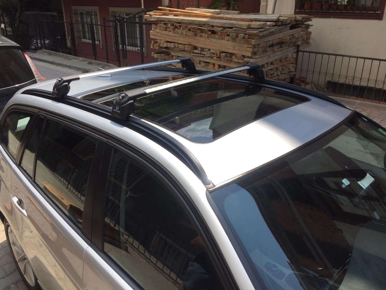 For BMW 3 Touring (F31/LCI) 2012-19 Roof Rack Cross Bars Flush Rail Alu Silver