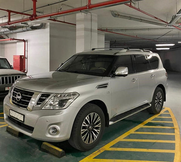 For Nissan Armada 2017-2024 Roof Rack Cross Bars Metal Bracket Raised Rail Alu Black