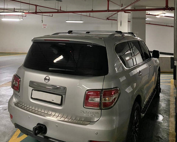 For Nissan Armada 2017-2024 Roof Rack Cross Bars Metal Bracket Raised Rail Alu Black