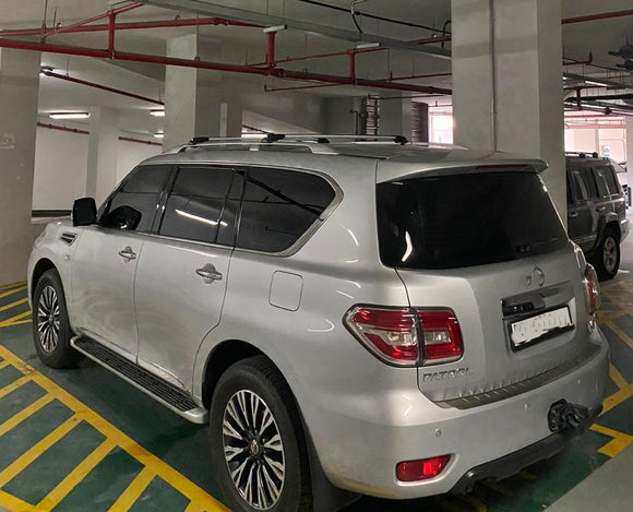 For Nissan Armada 2017-2024 Roof Rack Cross Bars Metal Bracket Raised Rail Alu Black