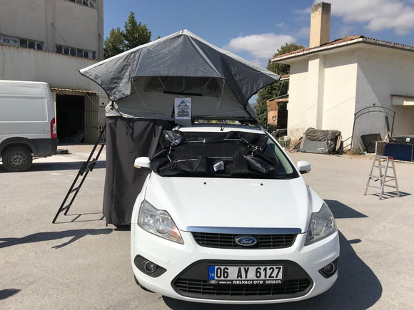 Rooftop Tents:All Season with Rainfly Shoes Bag Ladder 2+1 Pax Large Door High Density Mattress