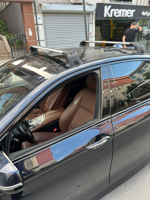 For Bmw 5 Sedan (F10) 2010-2017 Roof Rack Cross Bars Fix Point, Silver