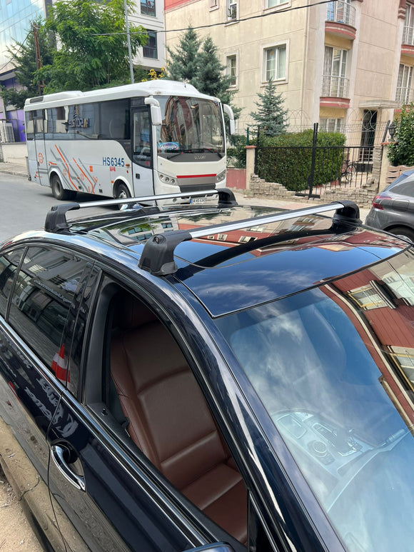 For Bmw 5 Sedan (F10) 2010-2017 Roof Rack Cross Bars Fix Point, Black