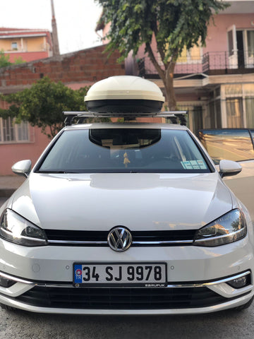 Für Volkswagen Golf 5D 2012-20 Dachträger Querträger Metallhalterung Normales Dach Alu Silber - 0