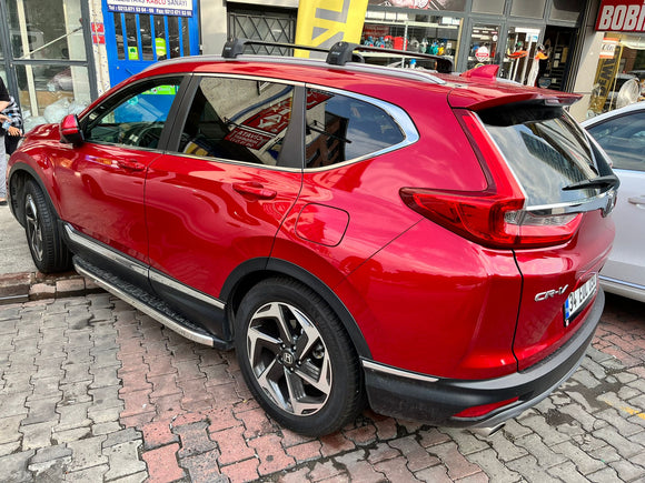 For Honda CR-V MK5 2017-2022 Roof Rack Cross Bars Metal Bracket Flush Rail Alu Black