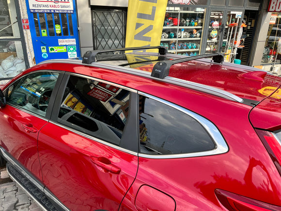 For Honda CR-V MK5 2017-2022 Roof Rack Cross Bars Metal Bracket Flush Rail Alu Black