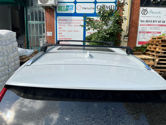 Für Volvo XC90 2015-Up Dachträger Querstange Metallhalterung Flush Rail Alu Schwarz