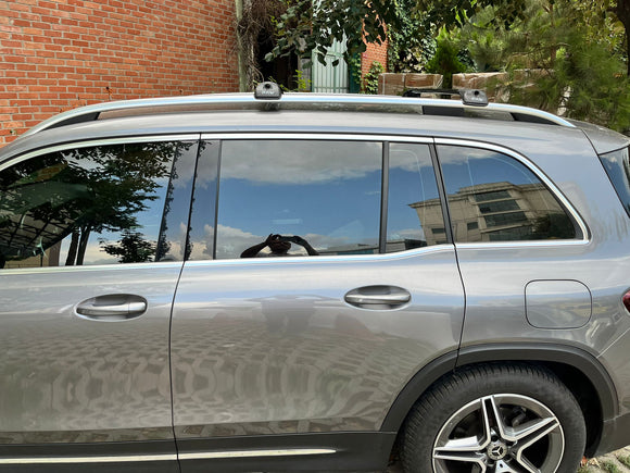 Für Mercedes GLB ab 2019, Dachträgersystem, Träger, Querträger, Aluminium, abschließbar, hochwertige Metallhalterung, schwarz